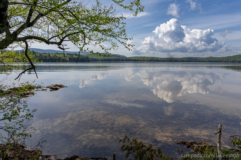 Campsite Photo of Site 47 at Lake Eaton Campground, New York - View from Shoreline