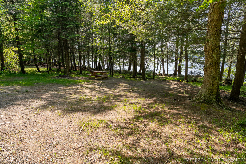 Campsite Photo of Site 100 at Lake Eaton Campground, New York - Looking at Site from Road