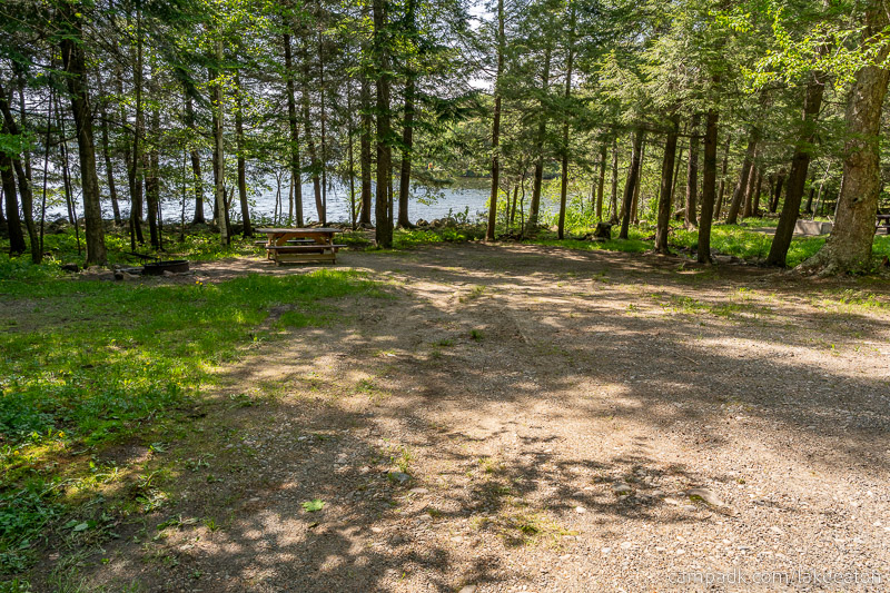 Campsite Photo of Site 100 at Lake Eaton Campground, New York - Looking at Site from Road