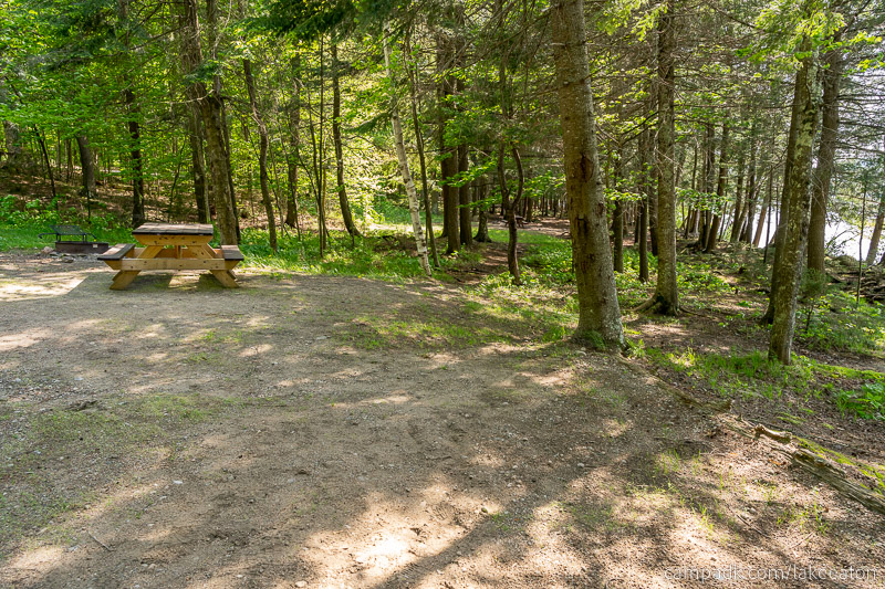 Campsite Photo of Site 100 at Lake Eaton Campground, New York - Cross Site View