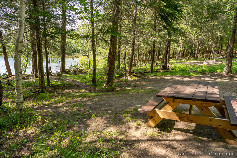 Campsite Photo of Site 100 at Lake Eaton Campground, New York - Cross Site View