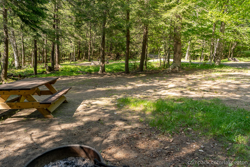 Campsite Photo of Site 100 at Lake Eaton Campground, New York - Cross Site View