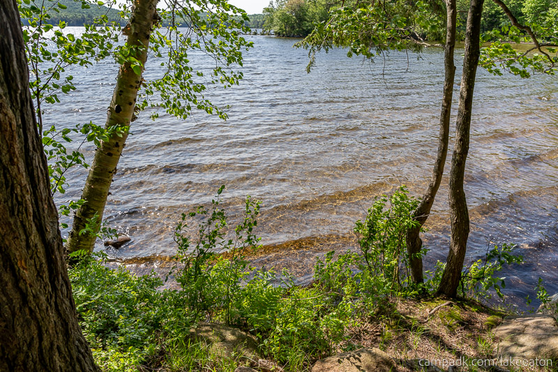 Campsite Photo of Site 100 at Lake Eaton Campground, New York - Shoreline
