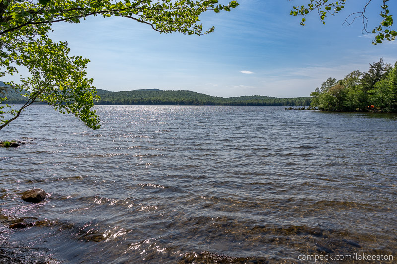 Campsite Photo of Site 100 at Lake Eaton Campground, New York - View from Shoreline