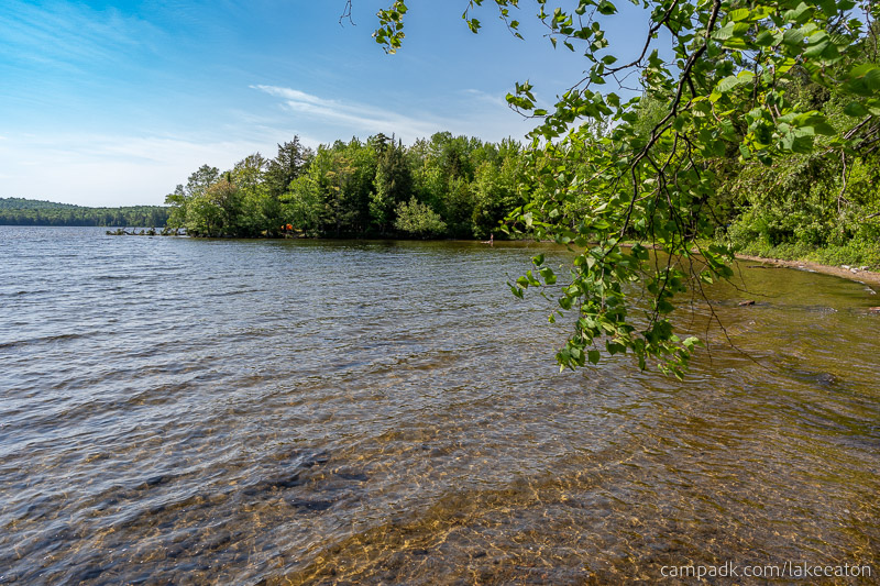 Campsite Photo of Site 100 at Lake Eaton Campground, New York - View from Shoreline