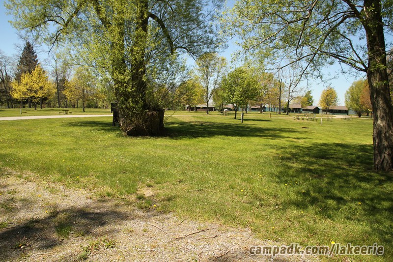 Campsite Photo of Site 53 at Lake Erie State Park, New York - Cross Site View