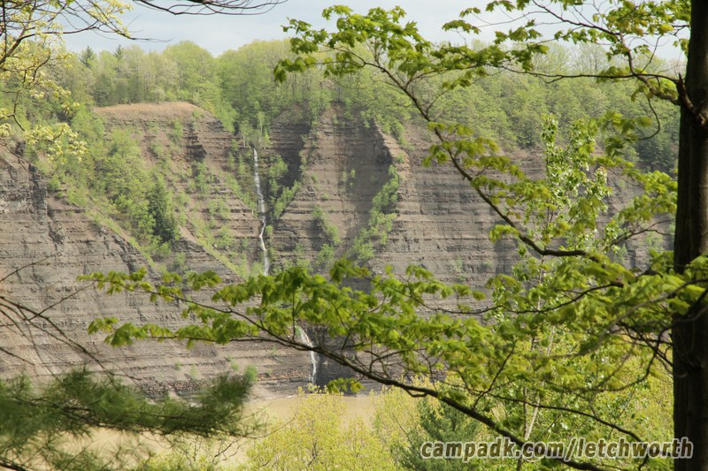 Campsite Photo of Site 117 at Letchworth State Park, New York - Looking at Site From Part Way In