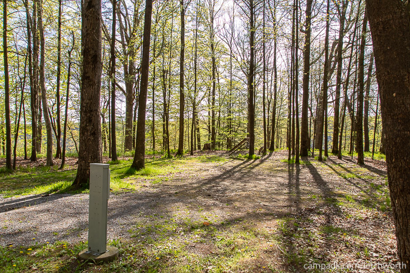 Campsite Photo of Site 117 at Letchworth State Park, New York - Cross Site View