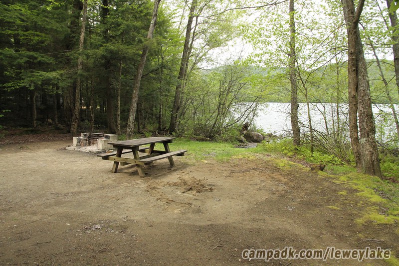 Campsite Photo of Site 111 at Lewey Lake Campground, New York - Cross Site View