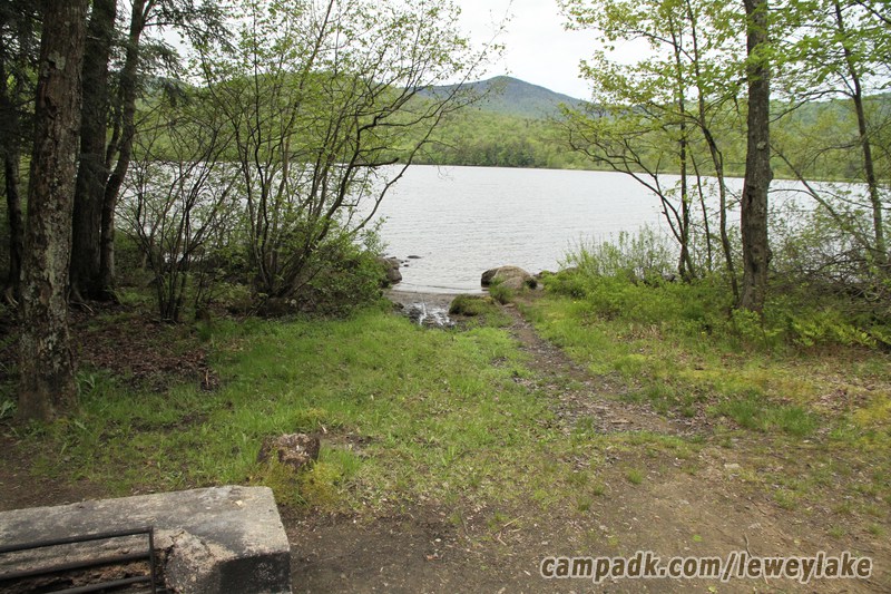 Campsite Photo of Site 111 at Lewey Lake Campground, New York - Pathway Down to Water