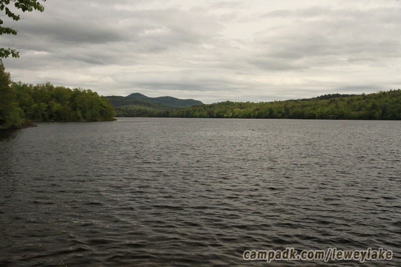 Campsite Photo of Site 3 at Lewey Lake Campground, New York - View from Shoreline
