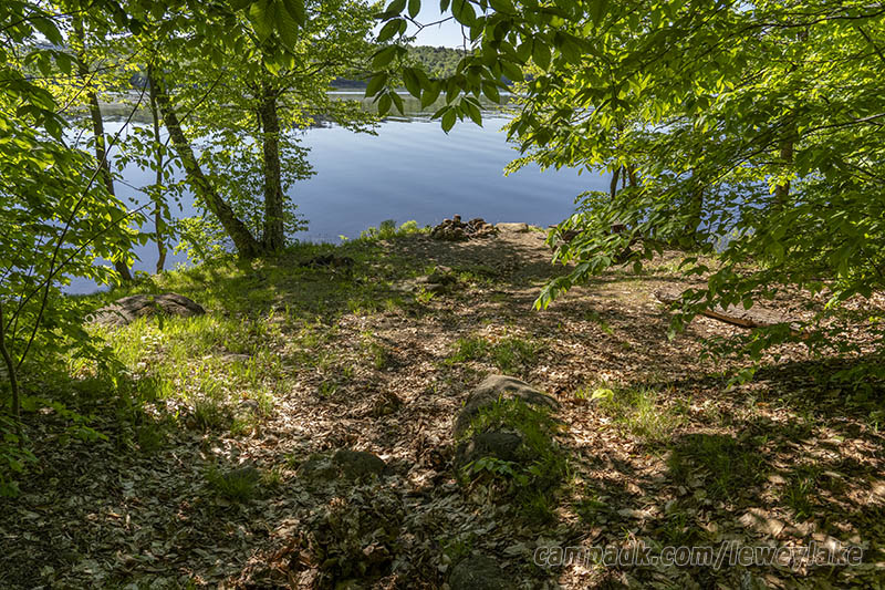 Campsite Photo of Site 3 at Lewey Lake Campground, New York - Looking at Site from Part Way In