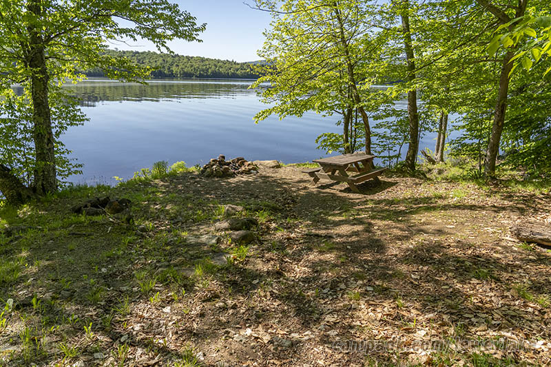 Campsite Photo of Site 3 at Lewey Lake Campground, New York - Cross Site View