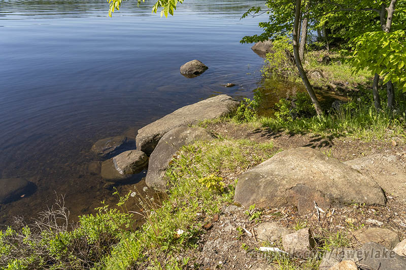 Campsite Photo of Site 3 at Lewey Lake Campground, New York - Shoreline