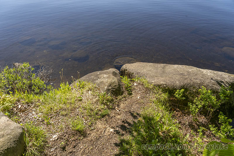 Campsite Photo of Site 3 at Lewey Lake Campground, New York - Shoreline