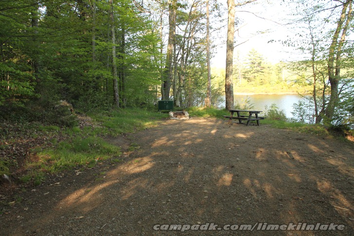 Campsite Photo of Site 10 at Limekiln Lake Campground, New York - Looking at Site from Part Way In