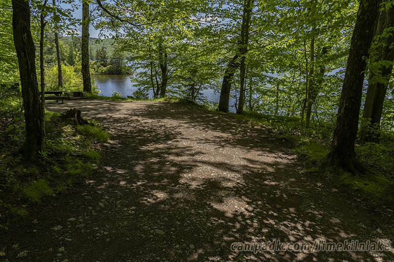 Campsite Photo of Site 10 at Limekiln Lake Campground, New York - Looking at Site from Part Way In