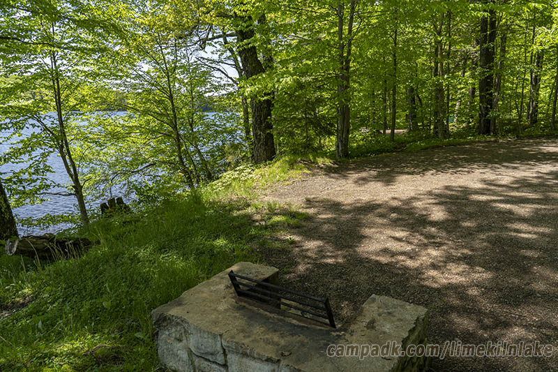 Campsite Photo of Site 10 at Limekiln Lake Campground, New York - Cross Site View