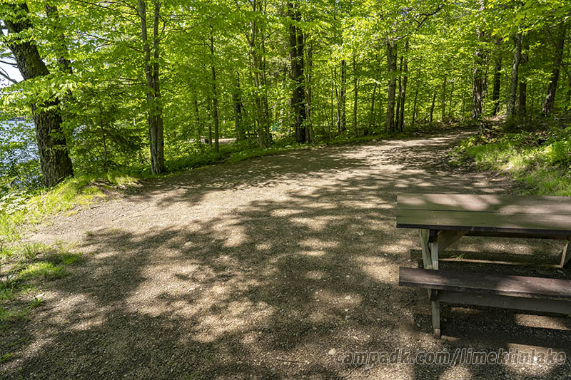 Campsite Photo of Site 10 at Limekiln Lake Campground, New York - Cross Site View