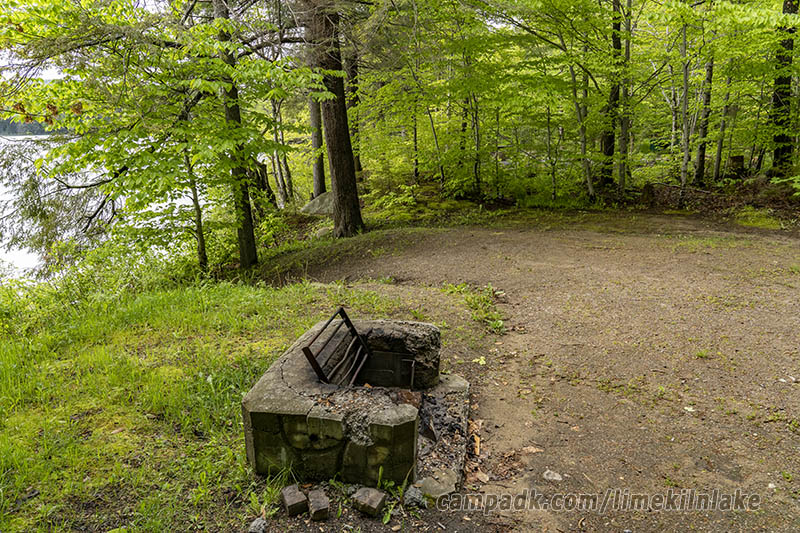 Campsite Photo of Site 162 at Limekiln Lake Campground, New York - Cross Site View