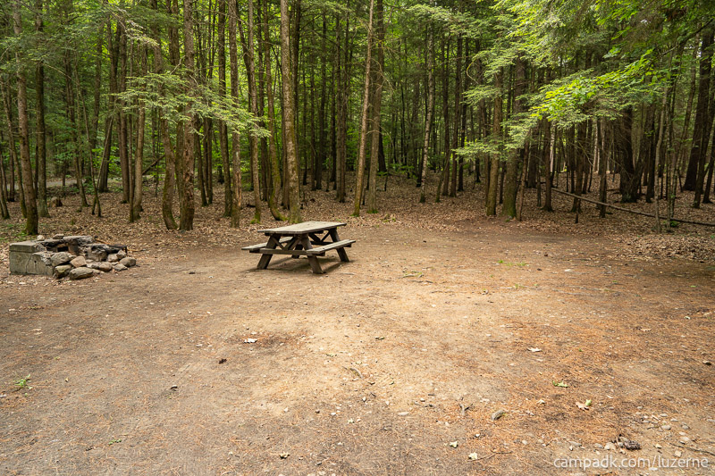 Campsite Photo of Site 78 at Luzerne Campground, New York - Looking at Site from Part Way In