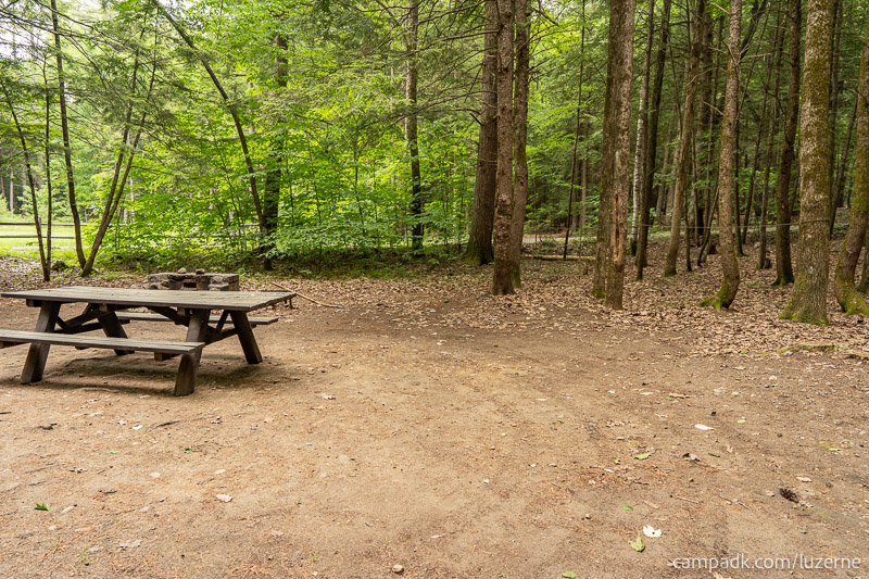 Campsite Photo of Site 78 at Luzerne Campground, New York - Cross Site View