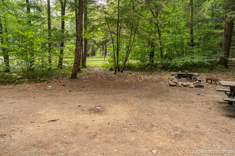 Campsite Photo of Site 78 at Luzerne Campground, New York - Cross Site View