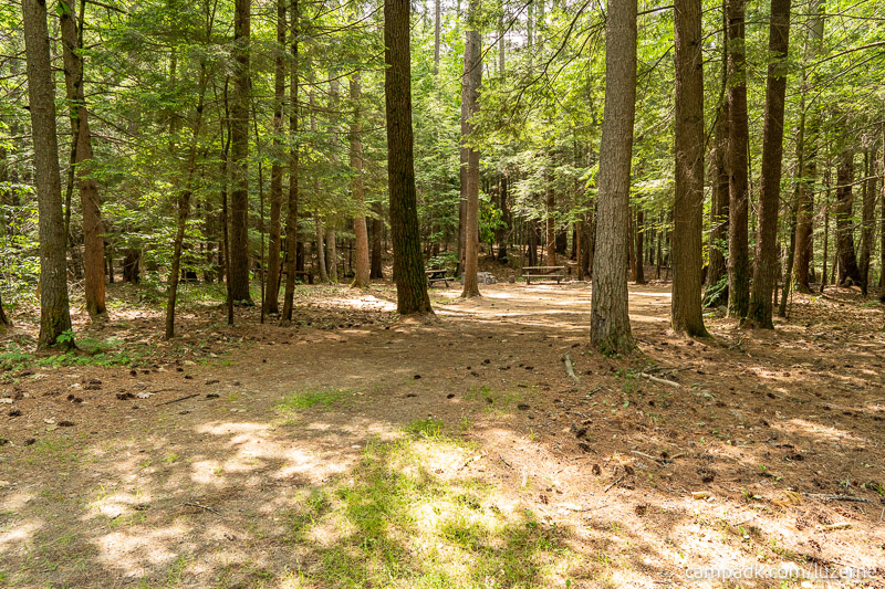 Campsite Photo of Site 138 at Luzerne Campground, New York - Looking at Site from Road