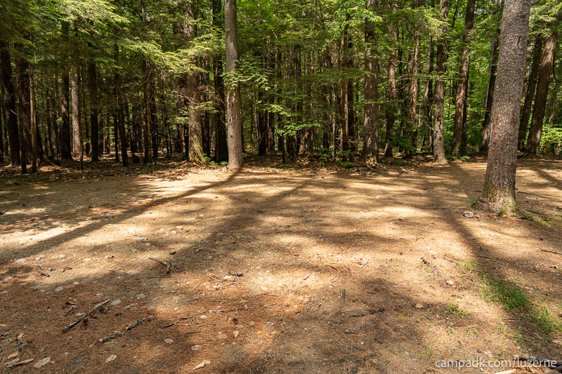Campsite Photo of Site 138 at Luzerne Campground, New York - Cross Site View
