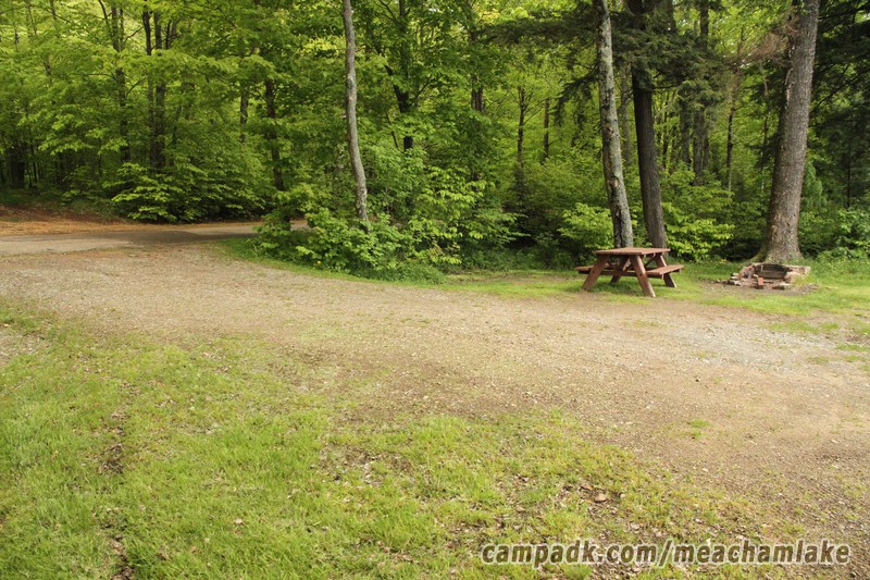 Campsite Photo of Site 166 at Meacham Lake Campground, New York - Cross Site View