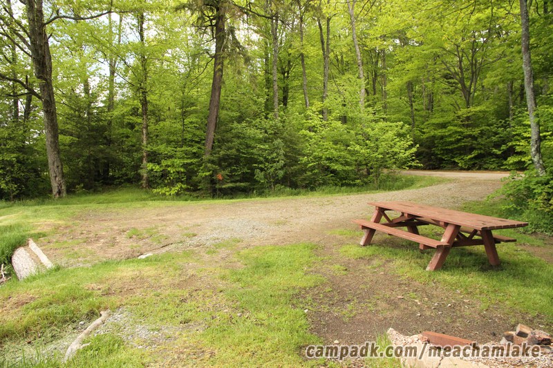 Campsite Photo of Site 166 at Meacham Lake Campground, New York - Cross Site View