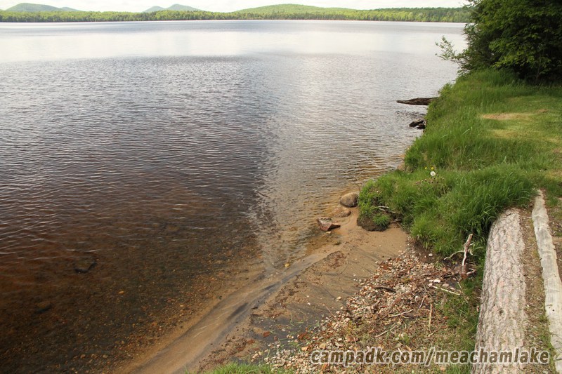 Campsite Photo of Site 166 at Meacham Lake Campground, New York - Shoreline