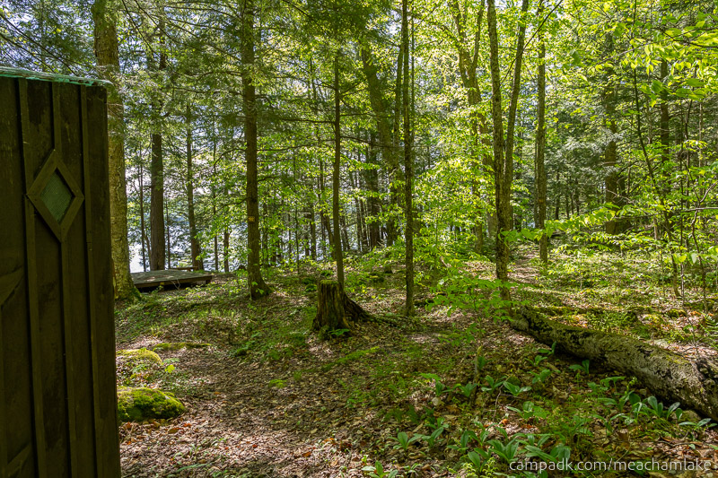 Campsite Photo of Site 192 at Meacham Lake Campground, New York - Looking at Site from Part Way In