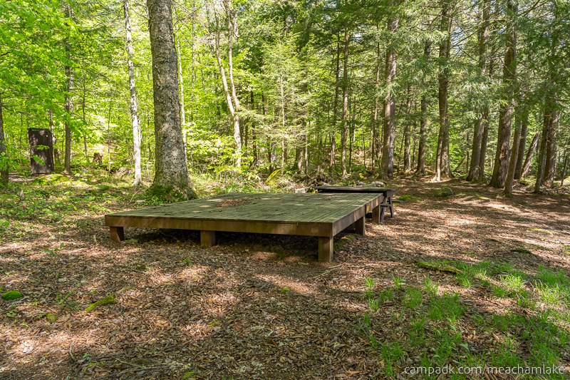 Campsite Photo of Site 192 at Meacham Lake Campground, New York - Cross Site View