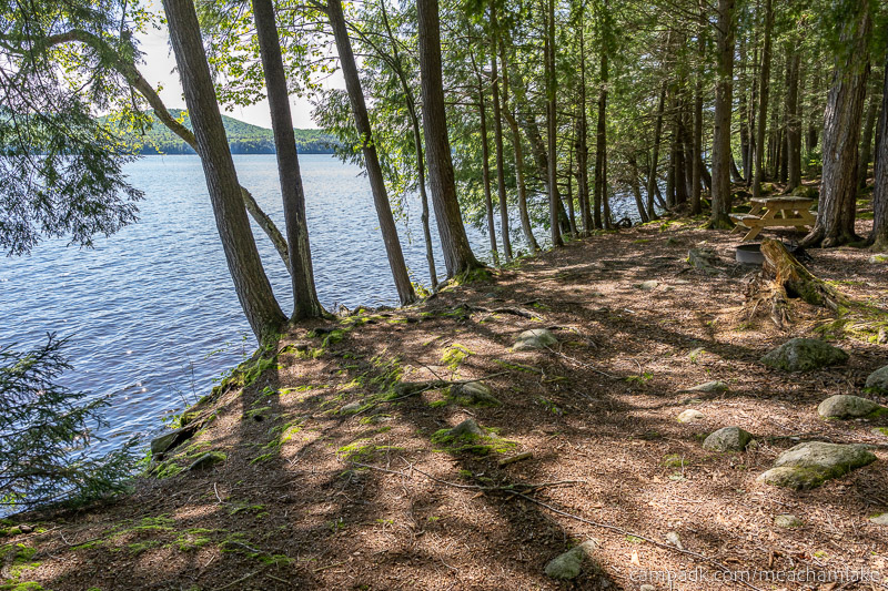 Campsite Photo of Site 192 at Meacham Lake Campground, New York - Cross Site View