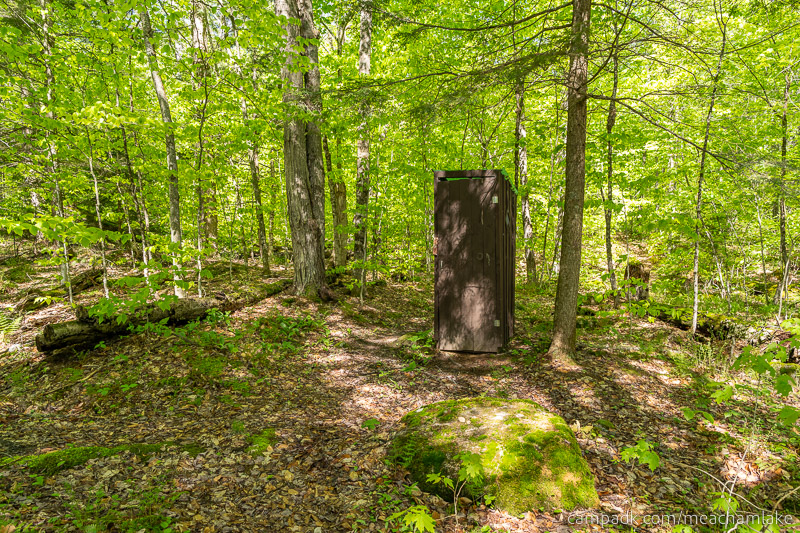 Campsite Photo of Site 192 at Meacham Lake Campground, New York - Looking Back Towards Road