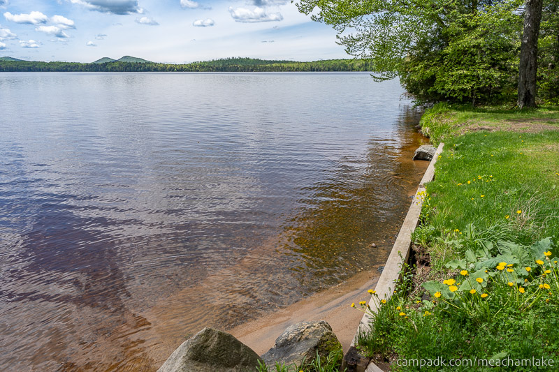 Campsite Photo of Site 166 at Meacham Lake Campground, New York - Shoreline