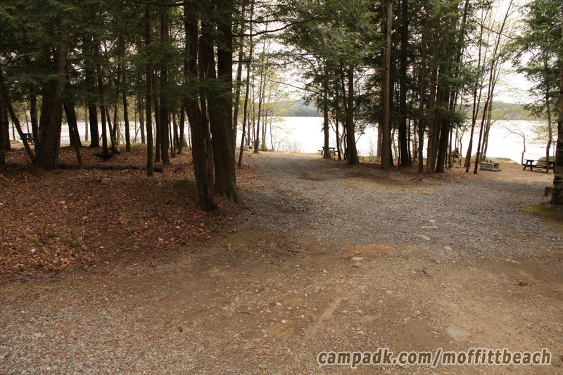 Campsite Photo of Site 193 at Moffitt Beach Campground, New York - Looking at Site from Part Way In