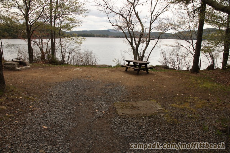 Campsite Photo of Site 193 at Moffitt Beach Campground, New York - Cross Site View
