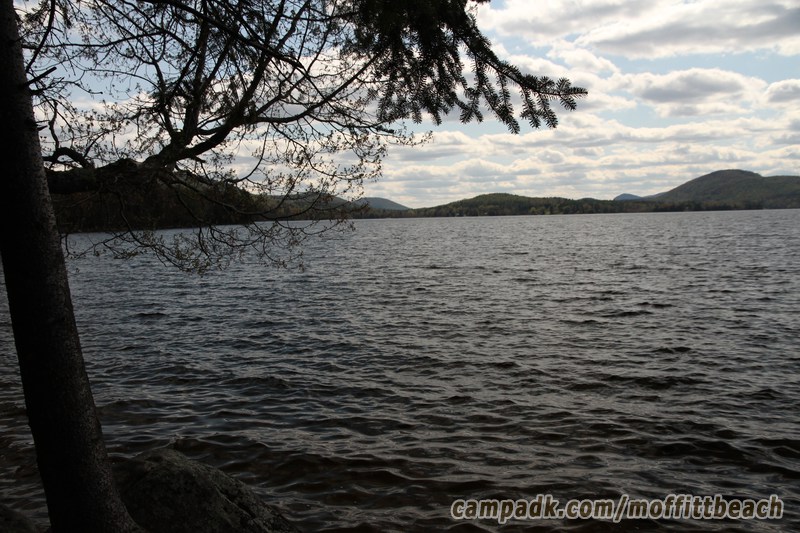 Campsite Photo of Site 118 at Moffitt Beach Campground, New York - View from Shoreline