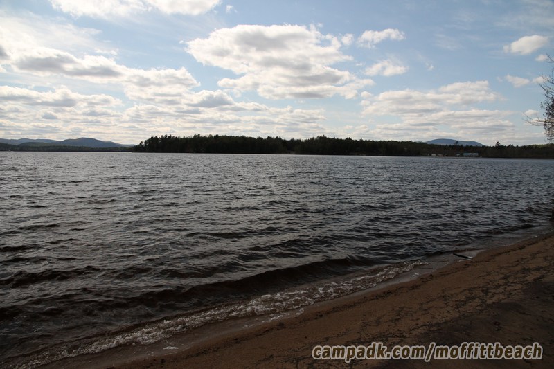 Campsite Photo of Site 118 at Moffitt Beach Campground, New York - View from Shoreline
