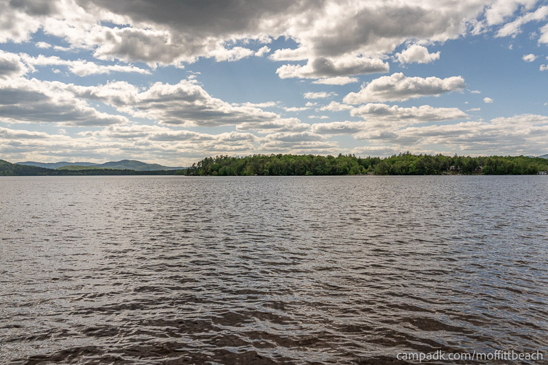 Campsite Photo of Site 118 at Moffitt Beach Campground, New York - View from Shoreline