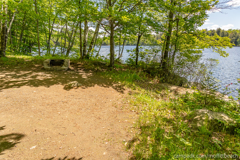 Campsite Photo of Site 193 at Moffitt Beach Campground, New York - Cross Site View