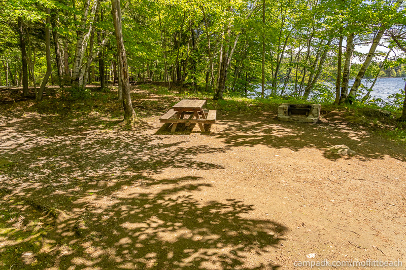 Campsite Photo of Site 193 at Moffitt Beach Campground, New York - Cross Site View