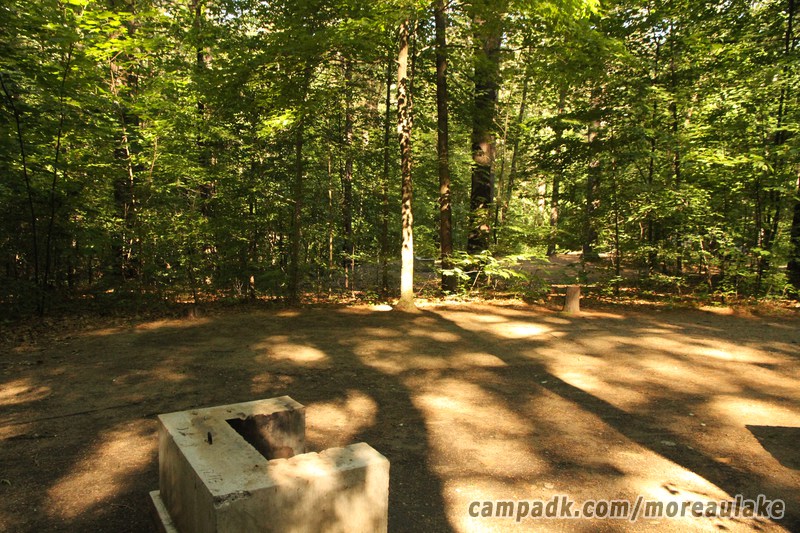 Campsite Photo of Site 83 at Moreau Lake State Park, New York - Cross Site View