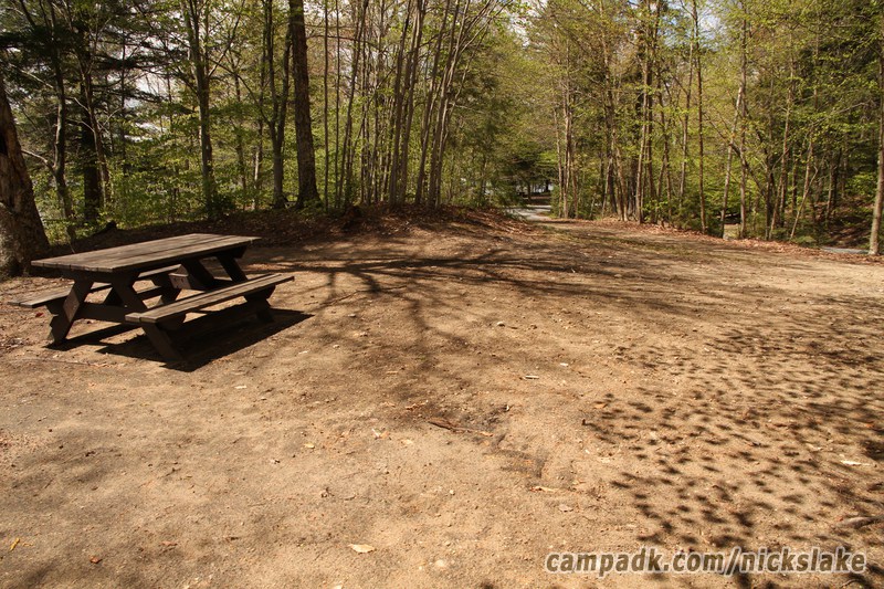 Campsite Photo of Site 112 at Nicks Lake Campground, New York - Cross Site View