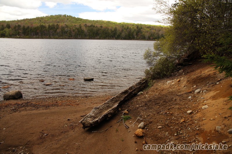 Campsite Photo of Site 70 at Nicks Lake Campground, New York - Shoreline