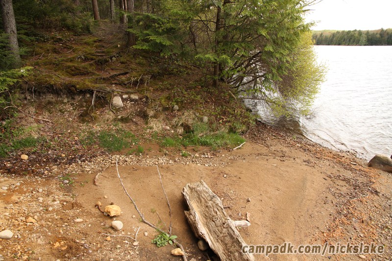 Campsite Photo of Site 70 at Nicks Lake Campground, New York - Shoreline