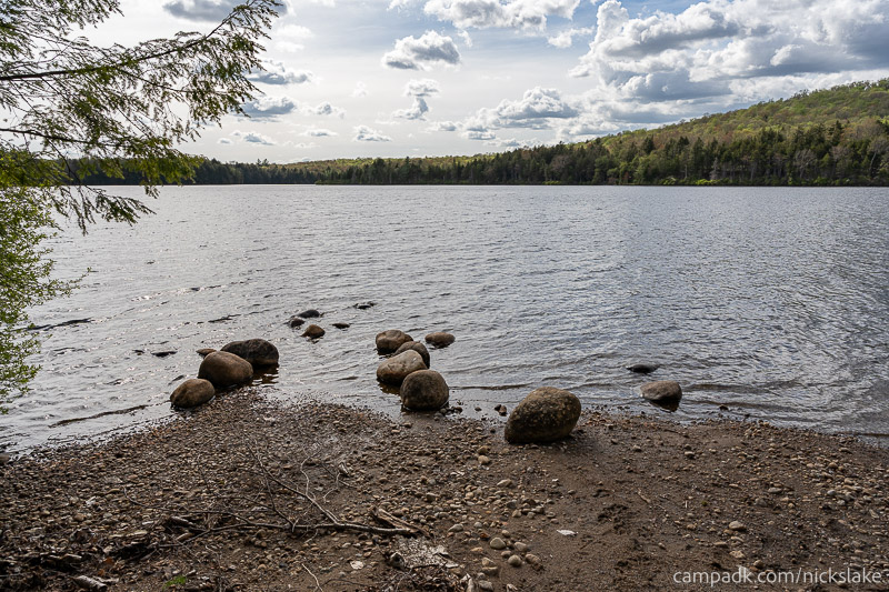 Campsite Photo of Site 70 at Nicks Lake Campground, New York - Shoreline