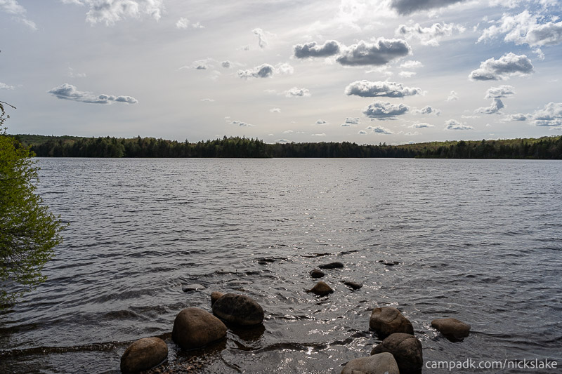 Campsite Photo of Site 70 at Nicks Lake Campground, New York - View from Shoreline